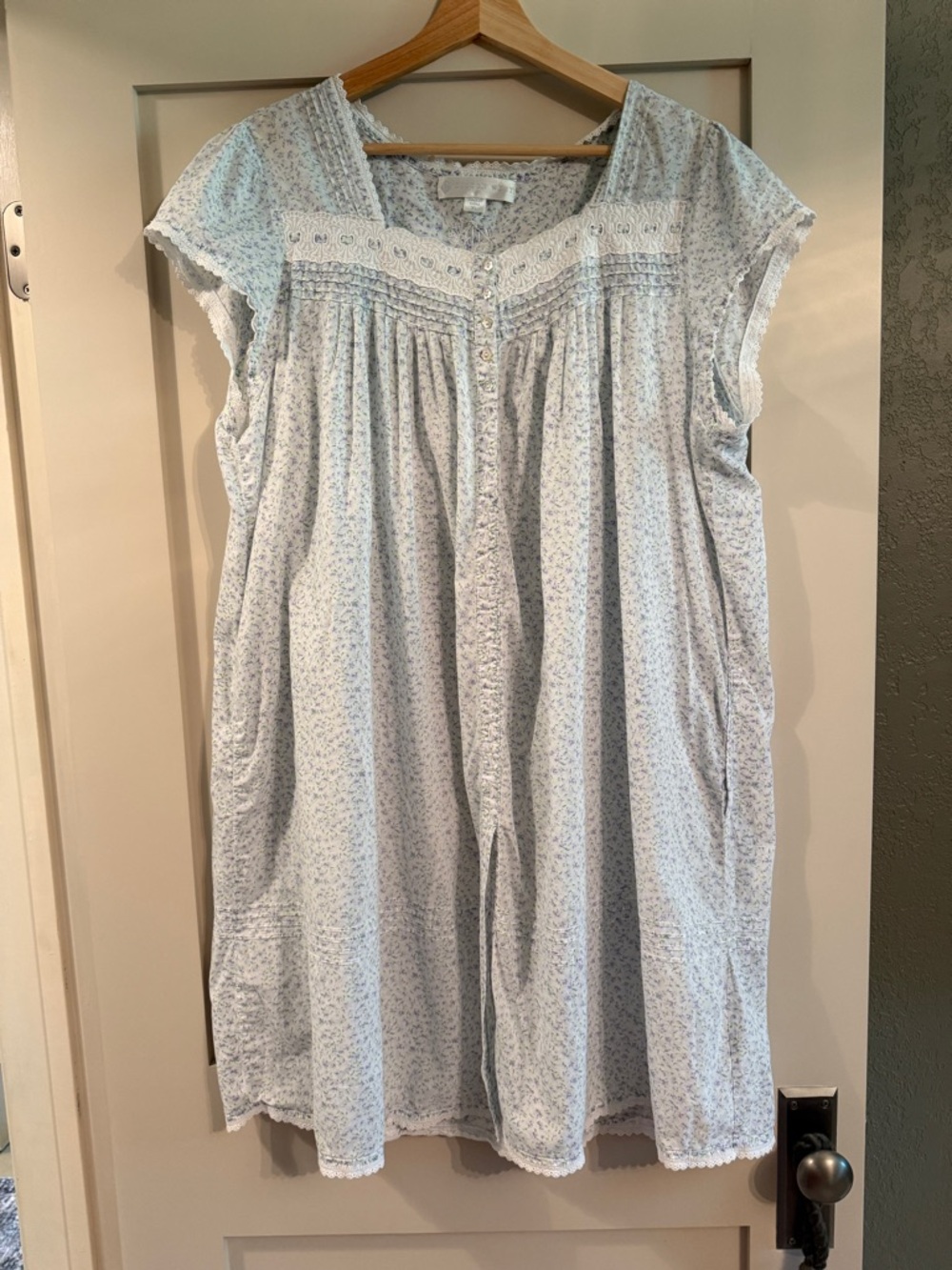 Eileen West Floral Cotton Nightgown - Soft Sleep Dress XL